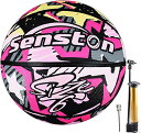 Senstonバスケットボール6号、ガールズ レディース バスケットボール、アウトドア/インドア バスケットボール ポンプ付き