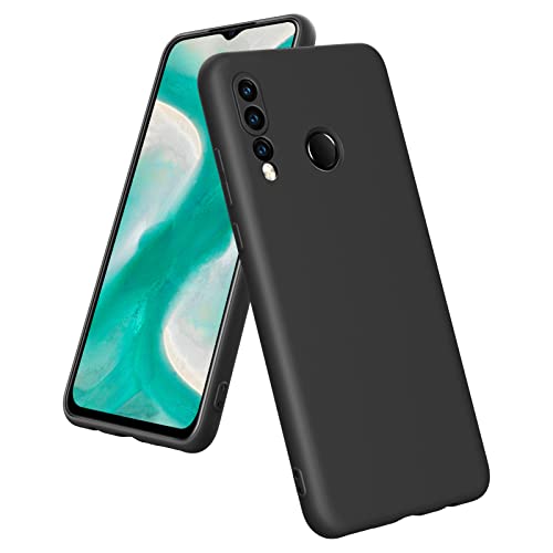 Huawei P30 Lite ケースシリコン tpu 薄型 ファーウェイ Huawei P30 Liteカバー 耐衝撃 米軍MIL規格 ワイヤレス充電対応スストラップホール付き スリム 磨り表面 指紋防止カバー 柔らかい裏地 黄ばみなし レンズ保護 滑り止め 柔軟 擦り傷防止 ブラック 黒 N315-01