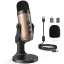 ZealSound ASMRマイク 配信用マイク コンデンサーマイク For i*Phone USBマイク エコー機能付き 録音 ゲーム実況 ライブ配信 Skype Zoom PC Windows Macに対応 PS4&5に対応 YouTube 在宅勤務に適応(金)