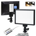 VILTROX L116T LED ビデオライト(白np-f550バッテリー付き) 撮影ライトキット 超薄型LEDパネル 輝度と色温度調整可能 3300K-56...