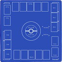 Dnoymab フルサイズ プレイマット に適用する カード ゲーム, 厚さ3mm ラバー プレイマット に適用する ポケカ プレイ, 2人用 滑り止め 収納バッグ き 60×60cm(3mm 青い)