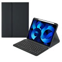 2025年型 iPad A16 11インチ キーボードケース 2022年型 iPad 第10世代 10.9インチ Bluetooth キーボード付き カバー Apple Pencil 収納可能 丸いキー 球状くぼみ 入力しやすい 分離式 マグネット,黒
