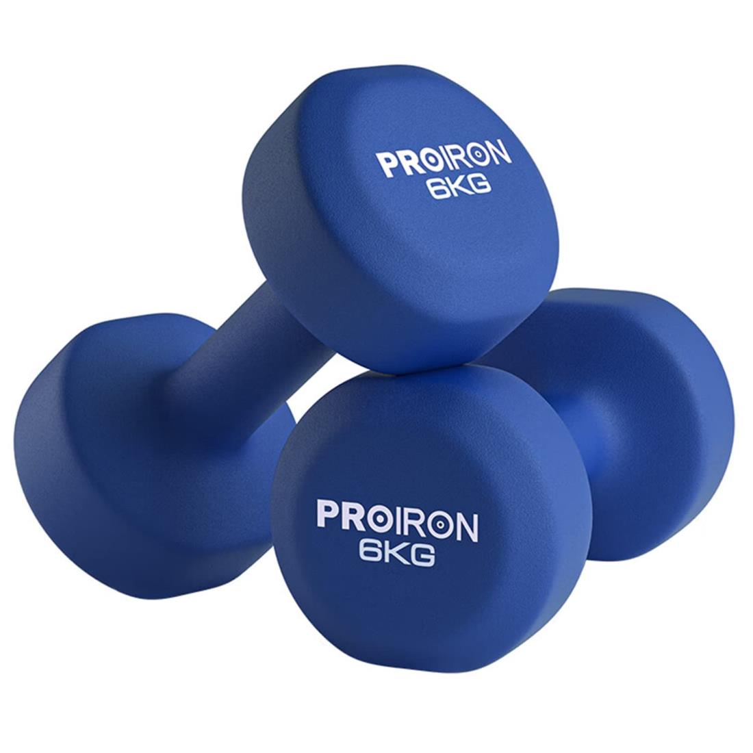 PROIRON ダンベル 6kg 2個セット エクササイズ ネオプレン...(4)