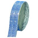 ラインストーンテープ 自粘着 キラキラ デコシール 幅4.5mm 2列 スカイブルー 長さ90cm DIY用 多列 幅4.5mm~18mm NANDELMO ND-0180-R04-SB-18mm-8L