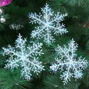クリスマスツリー オーナメント 12枚入り 新年 装飾 スノーフレーク 雪花飾り 新年 happy new year 冬 winter snow christmas snowflake ornament クリスマスデコレーション 雪の結晶 オーナメント パーティーグッズ (11cm)