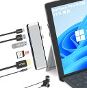 Surface Pro 9/10/11/X USB ハブ 4K HDMI, USB-C Thunerbolt 4 (ビデオ+データ+100W PD充電), 2xUSB3.0, SD TFカードリーダー, 3.5 mmオーディオ ポート Surface Pro9 ドック トリプルディスプレイ (Surface Pro+HDMI+USB C) サーフェス Pro 9/10/11/X 変換アダプタ