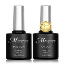 Missgooey ジェルネイル トップコート ベースコート ベースジェル ノンワイプ UV/LED対応 10ml 2本セット 拭き取り不要