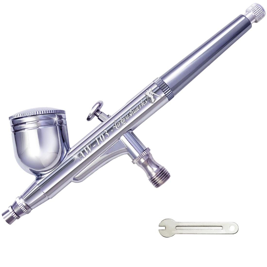 【エアブラシワークス】エアブラシ AW-1シリーズ ハンドピース 口径 0.2mm 0.3mm 0.5mm ダブルアクショ..