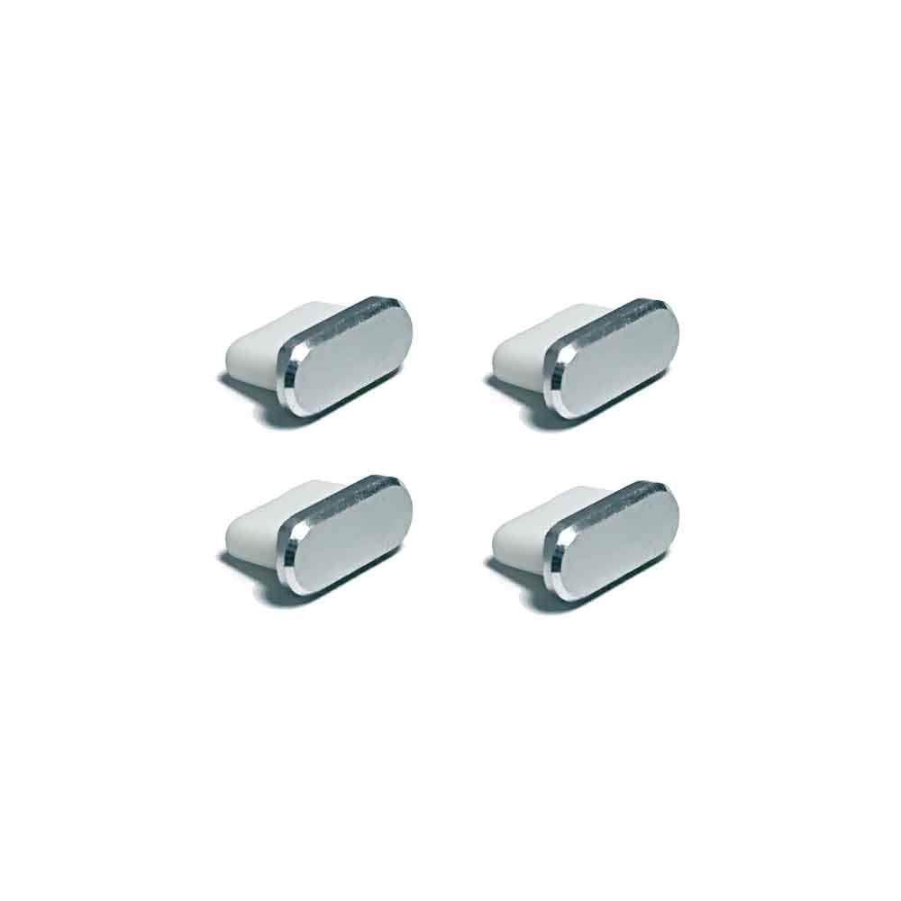 monofive USB3.1 Type-Cコネクタ防塵保護カバー (アルミニウム＋プラスチック) 銀（4個入） MF-TPPC-A4S