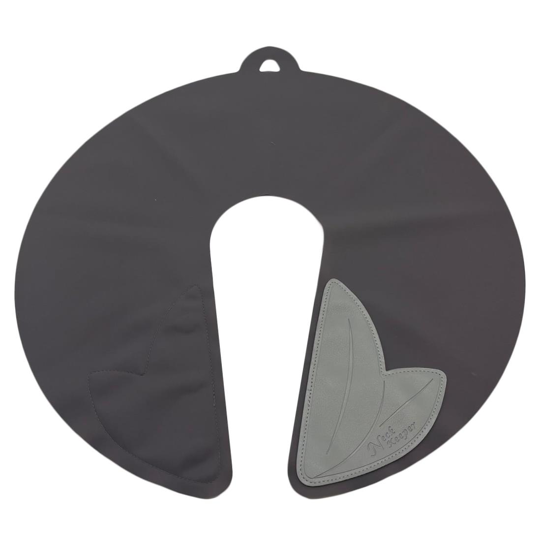 [ネックキーパー] プロの美容師が監修 散髪用ケープ マグネットタイプ セルフカット ヘアカット カットクロス 子供用 大人用 シリコン製で丈夫 (グレー)