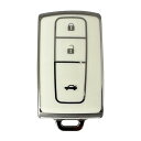 Kinotaka ダイハツ/トヨタ 車用 スマートキーケース 3ボタン プリウス NHW20 20系 / タント/タントカスタム/タントエグゼ/ムーヴ/ムーヴカスタム/パッソ/ミラココア/ブーンなど (ホワイト(3ボタンTPU製))
