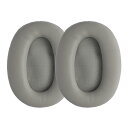 kwmobile 2x ヘッドホンカバー Sony MDR-1000X / WH-1000XM2対応 交換用イヤーパッド - クッション PUレザー グレー