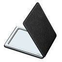 YTZJ Direct コンパクト バニティミラー ブラック トラベルメイクアップミラー ハンドバッグポケットウォレット用 ポータブル両面拡大鏡化粧鏡 日常 仕事 ビジネス