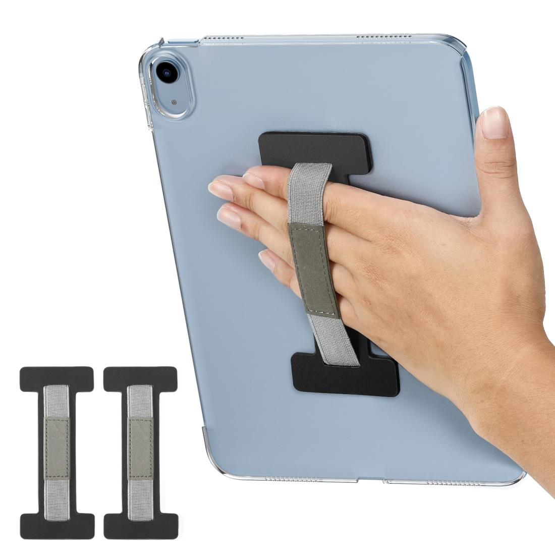タブレットハンドストラップ MoKo 2つセット 粘着式 剥がせない強力粘着 タブレットゴムバンド 片手持ち 安全ハンドストラップ タブレットリング 6~11インチタブレット対応 iPad 11/10世代/iPad Air/Pro 11