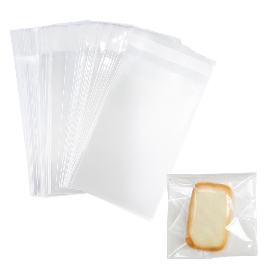 お菓子用OPP袋 ラッピング 包装 70x110+30 30ミクロン テープ付【100枚】スイーツパック 食品用