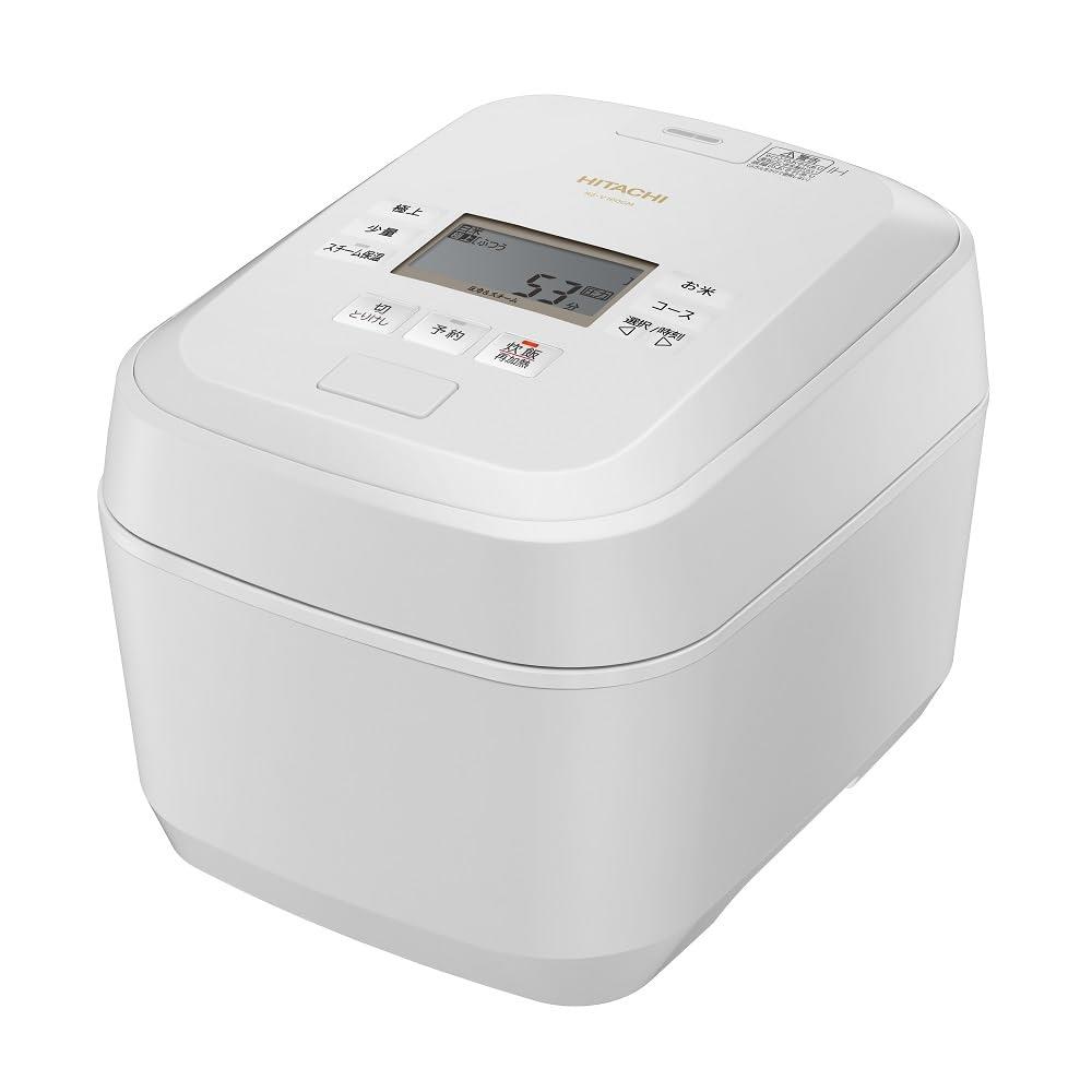 日立 炊飯器 5.5合 圧力&スチームIH 蒸気カット RZ-V100GM W フロストホワイト 八代目儀兵衛 監修 日本製 大火力 沸騰鉄釜 ふっくら御膳