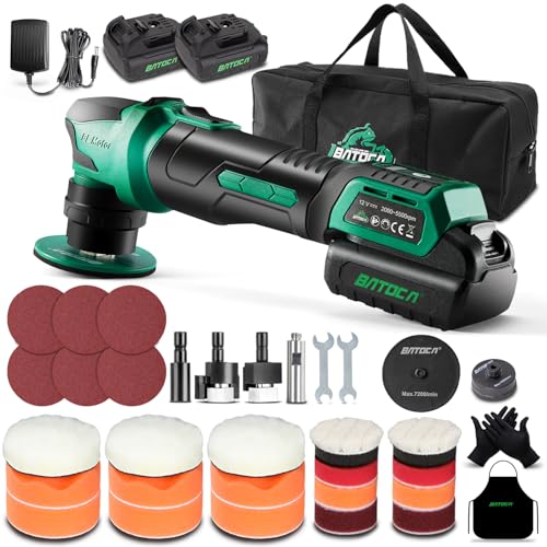 BATOCA(ばとか) S4 ダブルアクション ポリッシャー コードレス ミニ 30mm/75mm ポリッシャー 充電式 静..