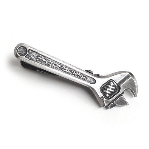 ISHOKUYA（衣飾屋) ワーキングシリーズ ユニーク タイピン タイ止め タイバー モンキーレンチ 艶消し