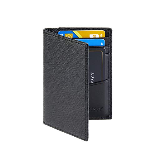 [LUCKYSGY] 定期入れ メンズ 本革 パスケース 二つ折り カードケース 薄型 カード9枚収納 男女兼用 プ..