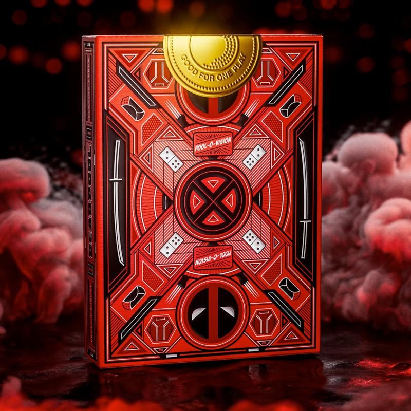 KD magic shop 手品専門店のTheory11デッドプール トランプ ポーカーサイズ セオリー11 Deadpool Playing Cards｜アングル2