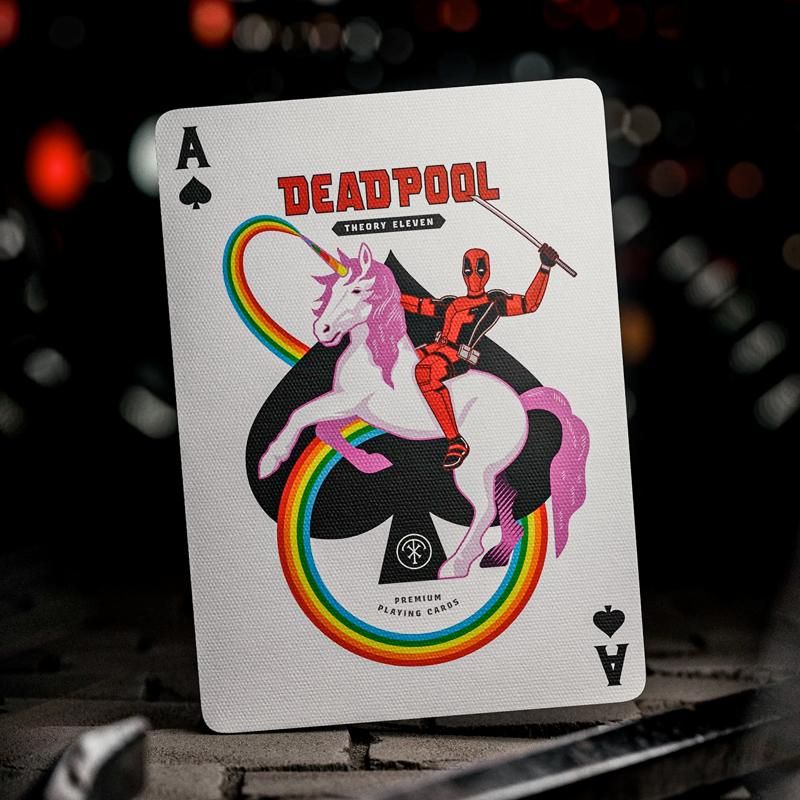 KD magic shop 手品専門店のTheory11デッドプール トランプ ポーカーサイズ セオリー11 Deadpool Playing Cards｜アングル3