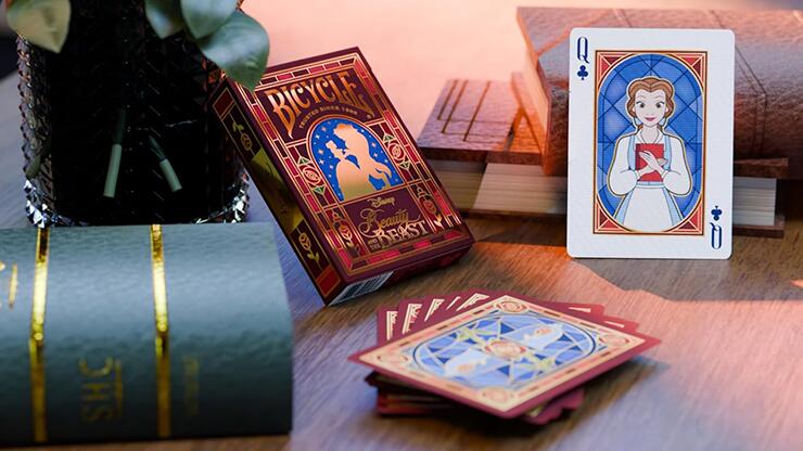 KD magic shop 手品専門店の美女と野獣 トランプ ディズニー バイシクル バイスクル カードBicycle Disney Beauty and the Beast by US Playing Card Co｜アングル3