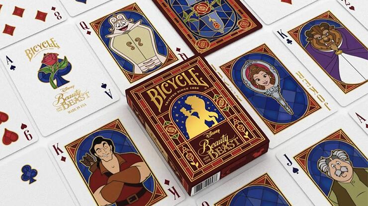KD magic shop 手品専門店の美女と野獣 トランプ ディズニー バイシクル バイスクル カードBicycle Disney Beauty and the Beast by US Playing Card Co｜アングル2