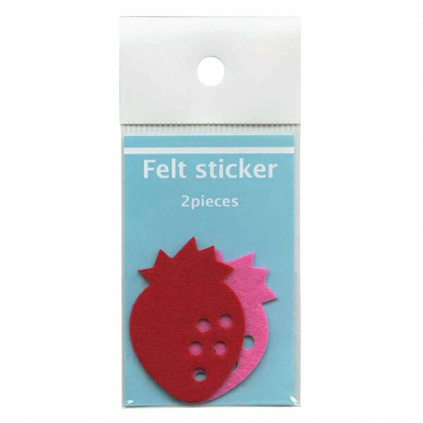 LAB CLIP/ラボクリップ Felt sticker/フェルトステッカー/シール【ストロベリー】 FST01-ST