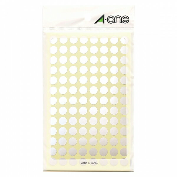 1P：8シート(832片)入商品番号25323商品名カラーラベル　丸型9mm径【銀】JAN4906186070126メーカーエーワンメーカー品番07012