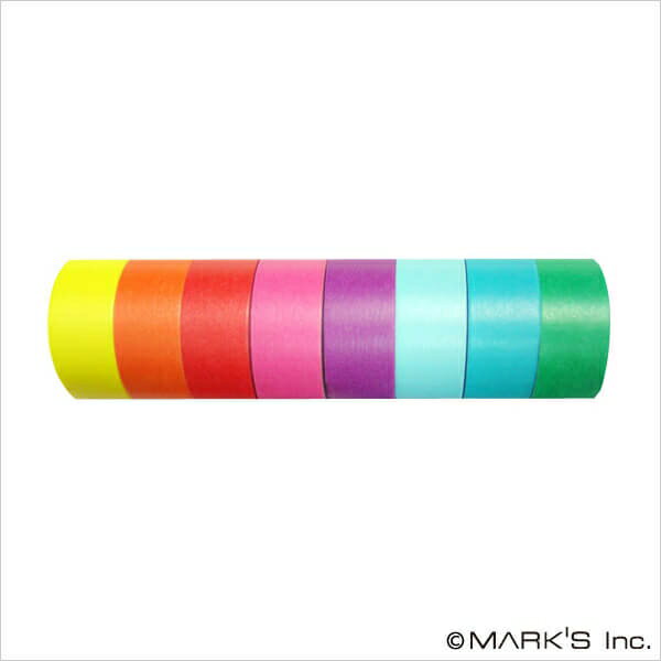 マスキングテープ・8巻セット/マステ【カラーミックス／基本カラー】 MST-MKT03-A