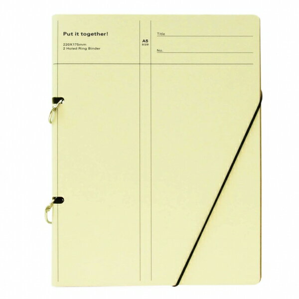 厚紙(ボールファイル紙)製のA5サイズ2穴バインダーです。表紙をゴムバンドで留めることができます。リング径20mm本体サイズ:H220×W170mm・厚さ15mm商品番号95203商品名A5 2穴 リングホルダー【ホワイト】JAN4539818166678メーカーArtemis／アーティミスメーカー品番PT01-48 WH色違い・柄違いの商品⇒ 色違い・柄違いの商品をすべて確認する同じテイストの商品を確認する【アーティミス】A5 2穴 リフィル＆リングホルダーを確認する600000008047: 300000002182: 200000000773: