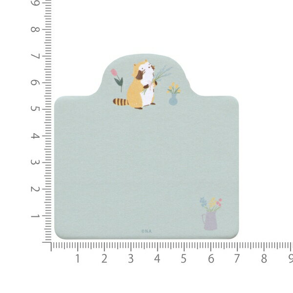 ラスカル 型抜き付箋 20枚【フラワー】