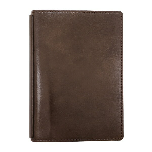 notivo ミニ6スリム アンチック 13mm 折り返せるシステム手帳【ブラウン】日本製