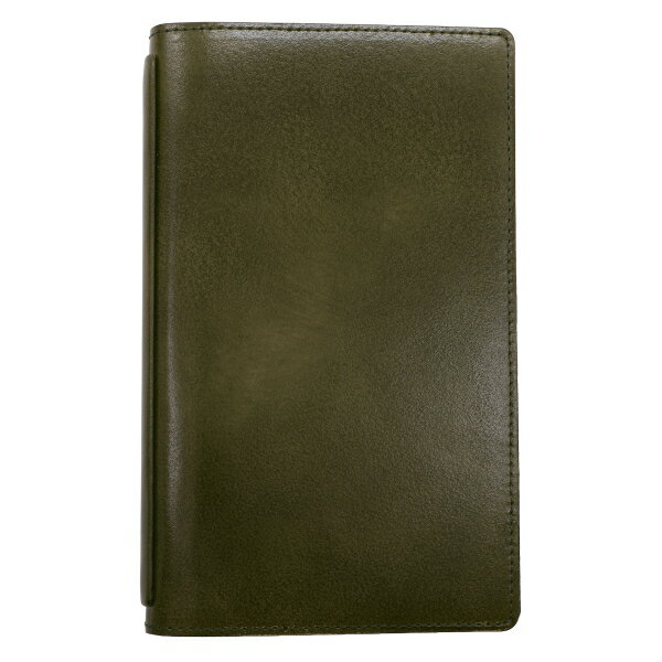 notivo バイブルスリム アンチック 16mm 折り返せるシステム手帳【オリーブグリーン】日本製