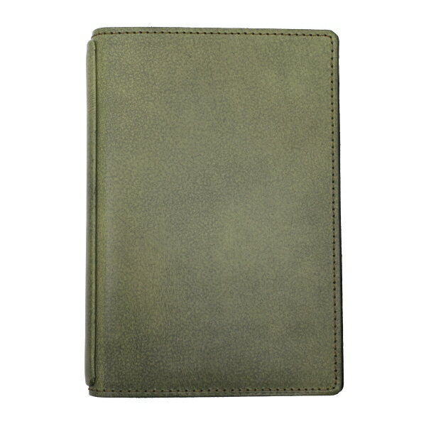 notivo 革イズム カスミ ミニ6スリム 折り返せるシステム手帳 13mm【グリーン】姫路レザー