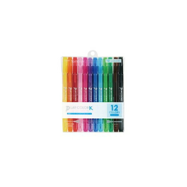 キレイな線がかける。超極細芯と新太芯ツインタイプのカラーペンです。●インク色：12色セット●線幅：細0．3／太0．8mm●長：153mm●インク種類：水性染料商品番号123643商品名プレイカラーK 12色セット【インク色:きいろ，みどり，あお，あか，だいだいいろ，くろ，きみどり，みずいろ，すみれいろ，ももいろ，ショコラ，さくらいろ】JAN4901991060263メーカートンボ鉛筆メーカー品番GCF-011