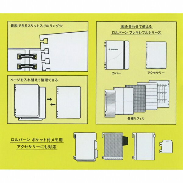 DELFONICS／デルフォニックス ロルバーン フレキシブル リフィル 罫線 M クリーム 501040 200