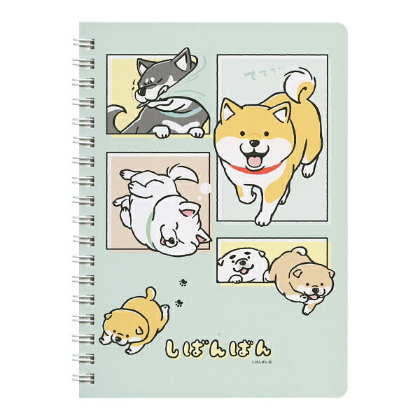 リングノート 方眼 B6サイズ しばんばん【ててて】かわいい