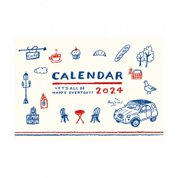 2024年 イラストライフカレンダー 壁掛けタイプ CK-2405【あす楽対応】のサムネイル