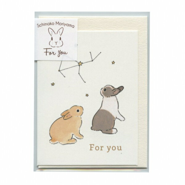 森山標子 ミニカード【多目的(星座)】かわいい うさぎ
