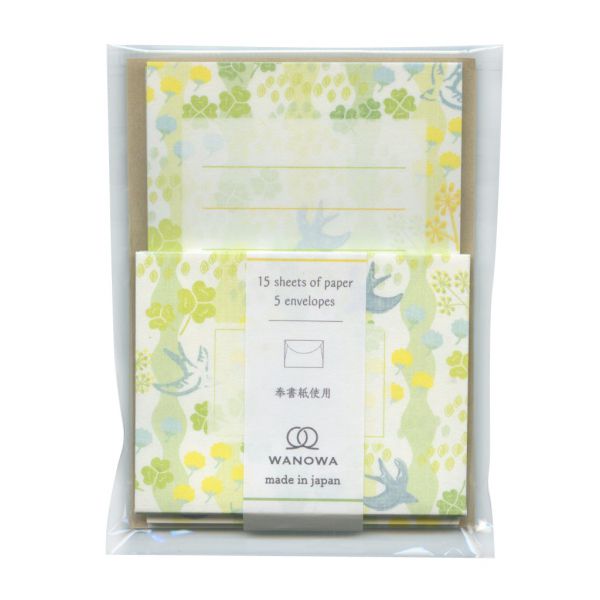 樂天商城 - 小たより WANOWA【クローバー】ミニレターセット 手紙 便箋 封筒 かわいい