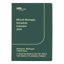 2024 手帳 12月始まり A5 週間ホリゾンタル レフト ミニットマネージャー【グリーン】