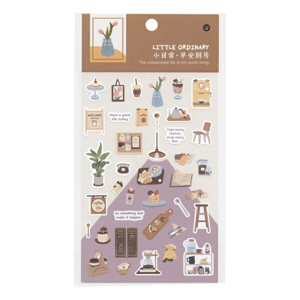 樂天商城 - リトルステッカー シール シールシート【ブラウン】