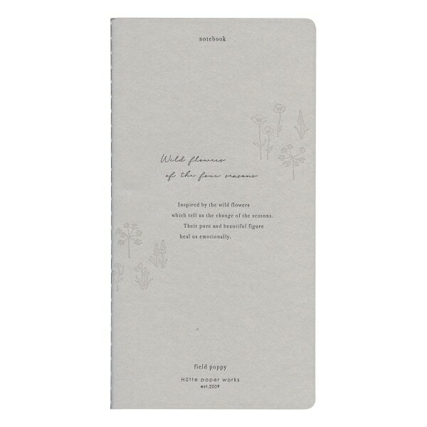 樂天商城 - 糸綴じのノート 無地【field poppy/グレー】活版印刷