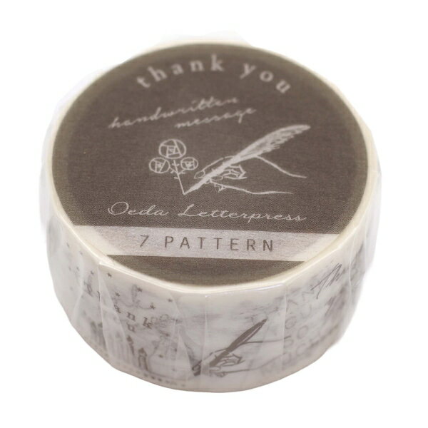 マスキングテープ 20mm幅【handwritten 7pattern thank you】