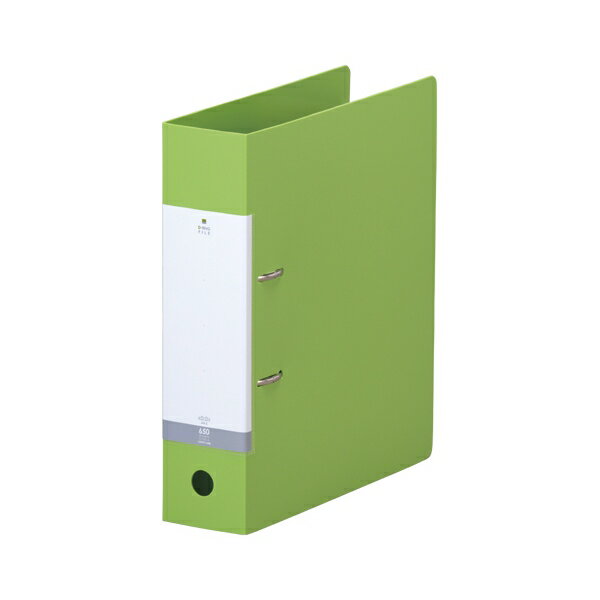 樂天商城 - リクエスト D型リングファイル A4判タテ型(背巾74mm)【黄緑色】