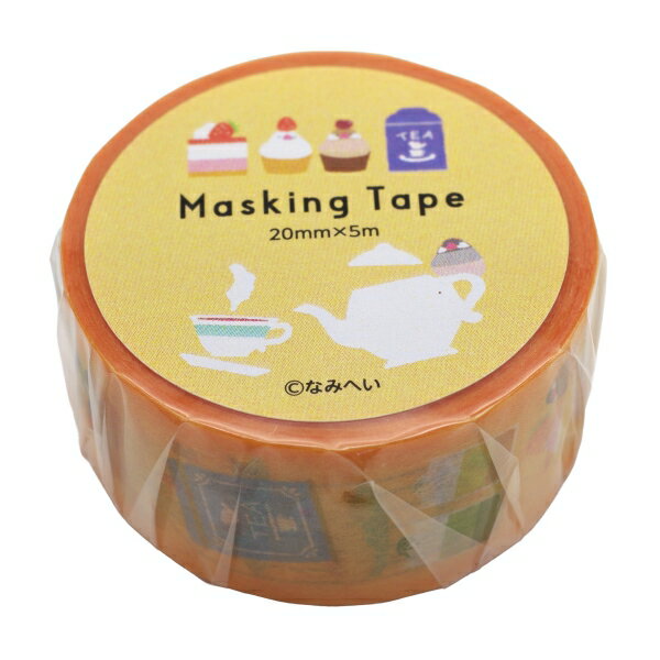 なみへい 鳥 マスキングテープ 幅20mm【ブンチョウアフタヌーンティー】