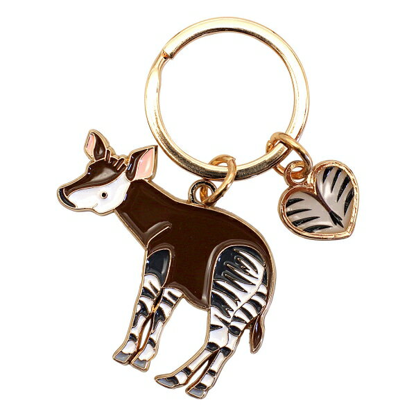 アニマル キーリング アニマル キーリング【オカピ】動物 かわいい キーホルダーのサムネイル