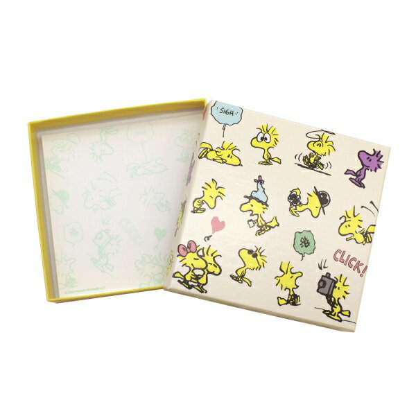 樂天商城 - 箱入りメモ ピーナッツ ウッドストック&スヌーピー【アイボリー】