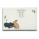森山標子 ミニメッセージカード【ピアノ】かわいい うさぎ
